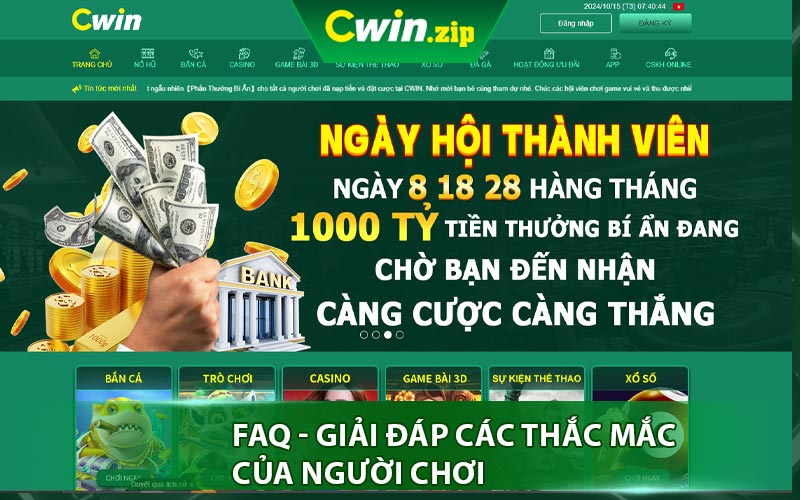 FAQ - Giải Đáp Các Thắc Mắc Người Chơi Khi Trải Nghiệm Cwin